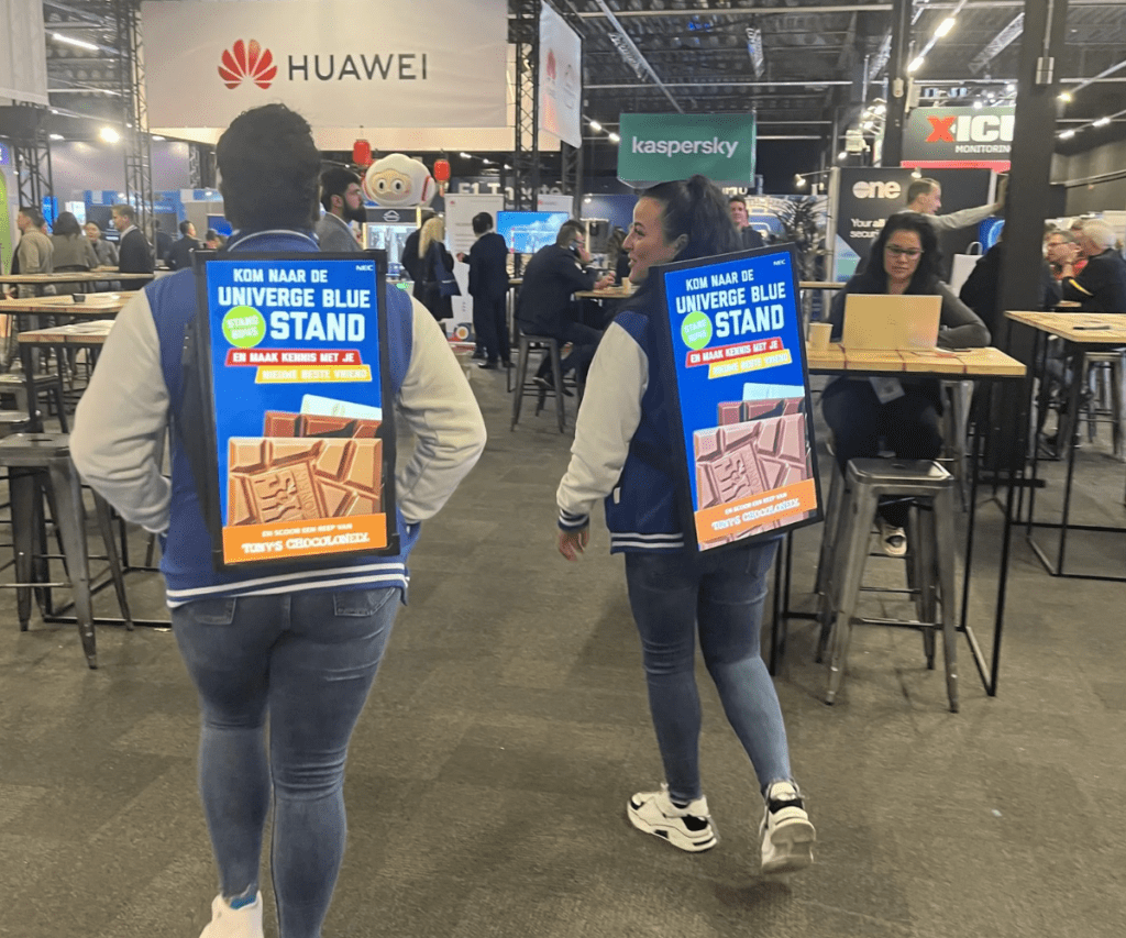 adwalk aanwezig op beurs
